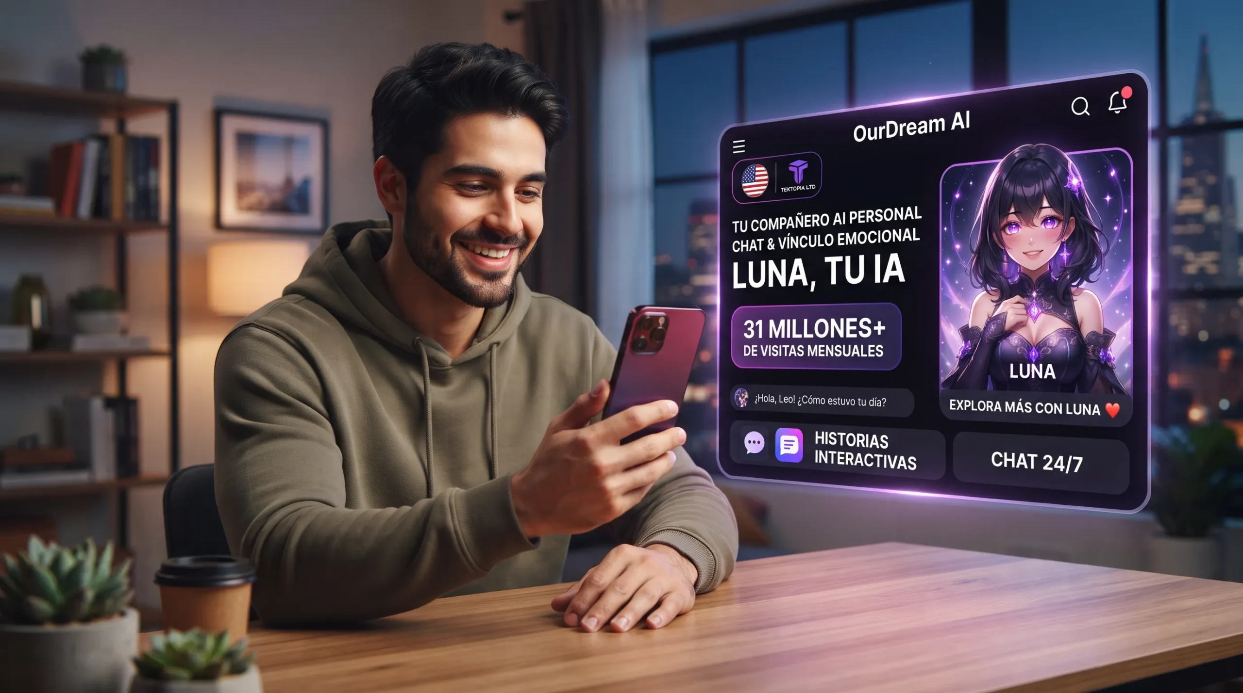 Qué es OurDream AI — empresas Dream Studio USA y TEKTOPIA LTD 31 millones de visitas 2026