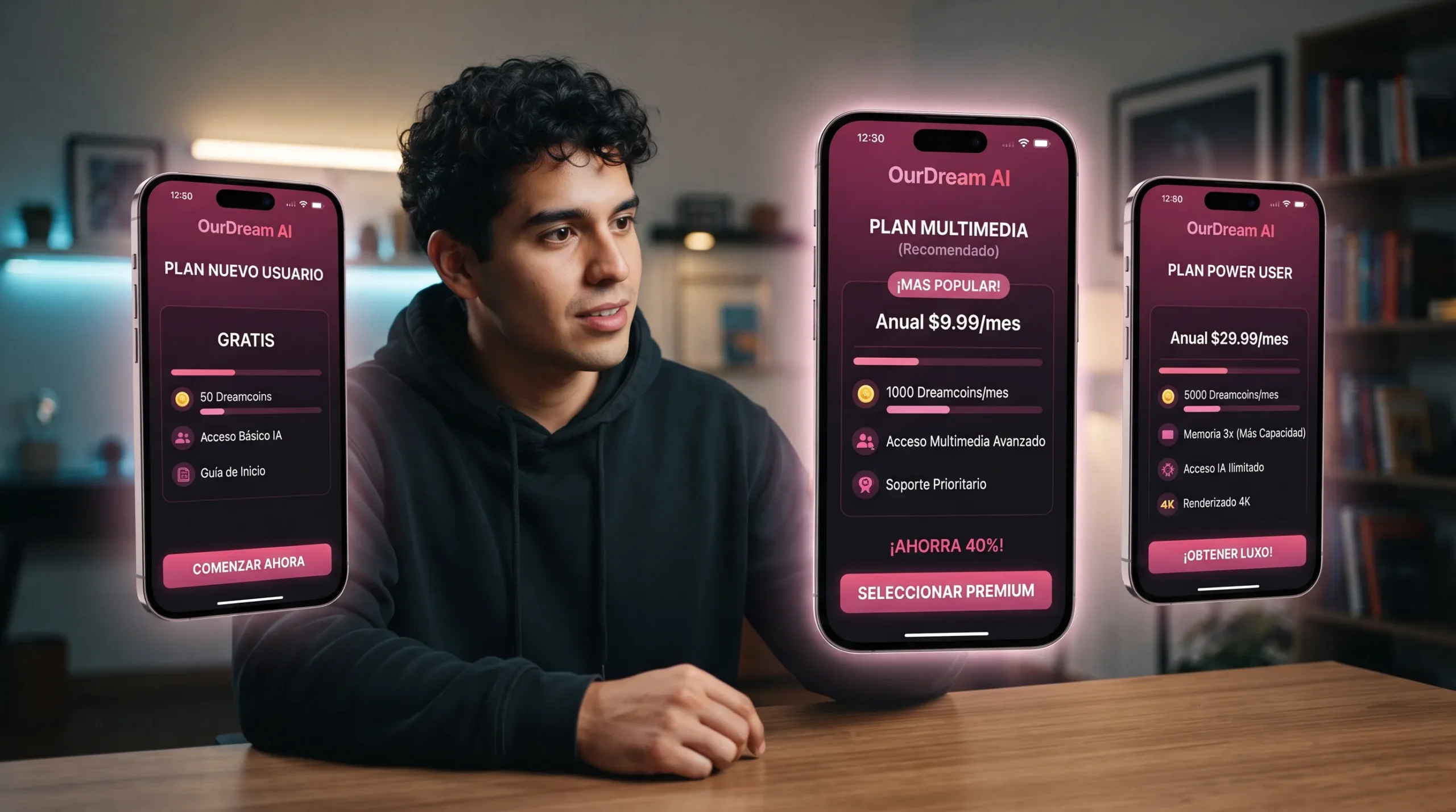 OurDream AI qué plan elegir — comparativa por presupuesto y uso Gratis Premium Anual Luxo Anual